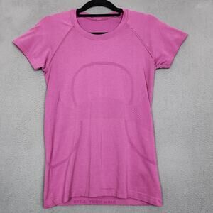 Lululemon Shirt Womens 8 Purple Swiftly Tech Short Sleeve Seamless Running Yoga